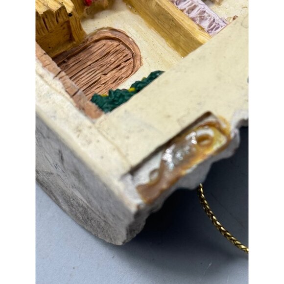 Christmas Village House Ornament With Happy Family Message tree kids snow READ - Picture 7 of 7